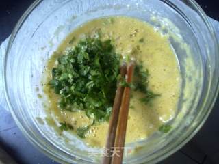 芹香杏鲍菇鸡蛋饼的做法步骤：8
