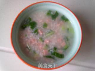 青菜火腿米粥的做法步骤：8