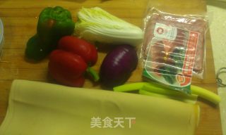 火腿腐皮卷的做法步骤：1
