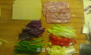 火腿腐皮卷的做法步骤：4