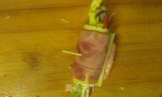火腿腐皮卷的做法步骤：7
