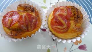肉松芝士肠面包的做法步骤：15