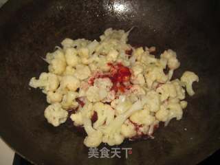 腐乳汁烧花菜的做法步骤：7