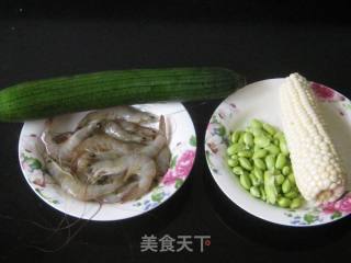 杂蔬炒虾仁的做法步骤：1