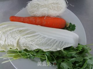 菜心粉丝的做法步骤：1