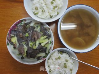 花脸蘑炒大白菜的做法步骤：4