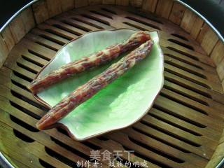 腊肠炒芥蓝的做法步骤：2