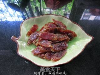 腊肠炒芥蓝的做法步骤：4