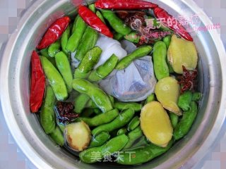 【荔枝】夏天不可或缺的下酒小菜－盐煮毛豆的做法步骤：5