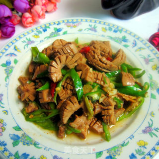 鲜辣椒炒腰花的做法步骤：13