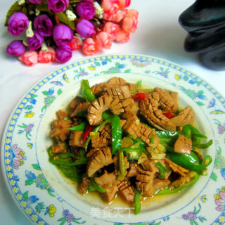 鲜辣椒炒腰花的做法步骤：14