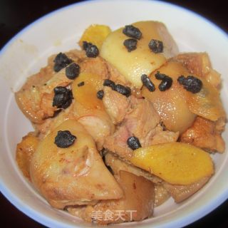 黑豆豉蒸猪蹄的做法步骤：8