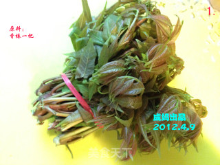 香椿蛋饼的做法步骤：1