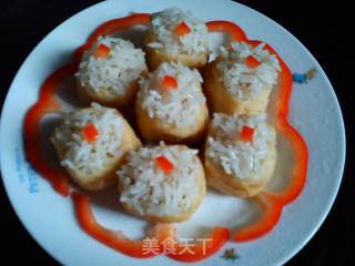 糯米酿豆腐波的做法步骤：6
