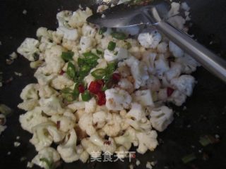 炒菜花的做法步骤：6