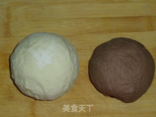 花样可可双色馒头的做法步骤：5