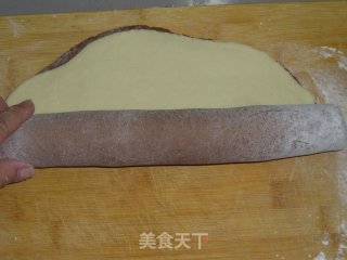 花样可可双色馒头的做法步骤：7