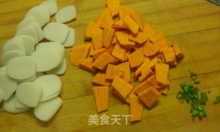 南瓜炒年糕的做法步骤：2