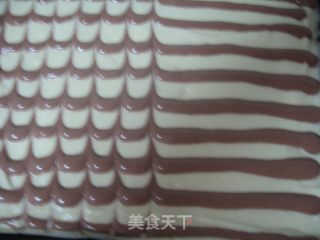 千叶纹蛋糕卷【花纹画反啦】的做法步骤：11