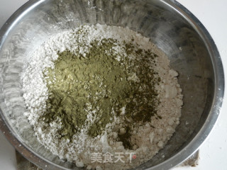 紫薯绿茶双色馒头的做法步骤：7