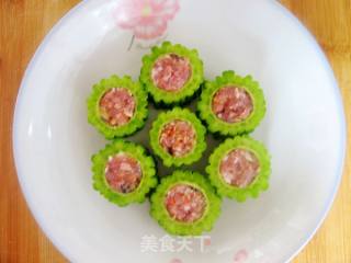 清蒸苦瓜镶肉的做法步骤：6
