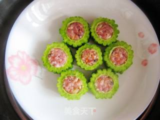 清蒸苦瓜镶肉的做法步骤：7