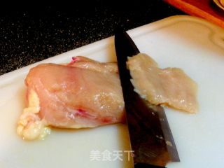 香煎鸡脯肉的做法步骤：1