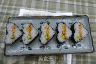 心形寿司简单做（小朋友也可以做）的做法步骤：7