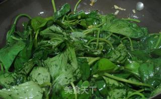 蚝油地瓜叶的做法步骤：5