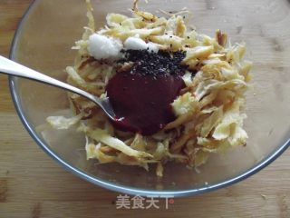 炝拌明太鱼干—地道韩餐料理的做法步骤：5