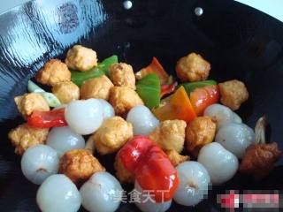荔枝鸡球的做法步骤：5