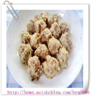 清蒸土豆牛肉丸的做法步骤：11