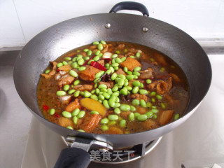排骨毛豆炖面筋的做法步骤：10