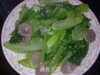 牛肉丸炒芥菜的做法步骤：11