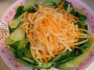 素炒脆双丝---胡萝卜土豆丝的做法步骤：7