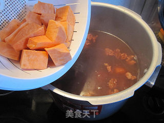 核桃百合杂粮番薯粥的做法步骤：9