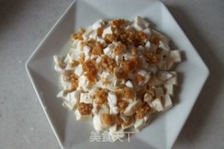 咸蛋拌豆腐的做法步骤：7