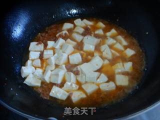 大喜烤肉酱之---肉末酱烧豆付的做法步骤：8