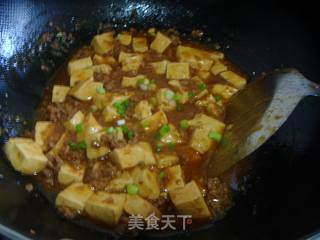 大喜烤肉酱之---肉末酱烧豆付的做法步骤：11