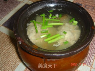 西瓜翠衣汆丸子的做法步骤：7