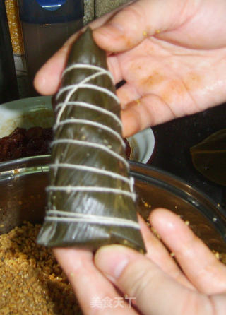 板栗纯精肉粽的做法步骤：15