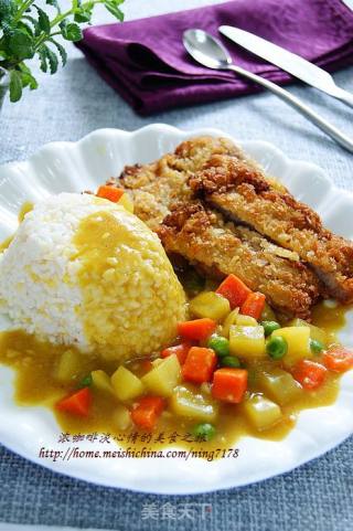 自制KFC解馋美餐—黄金咖喱猪扒饭的做法步骤：15