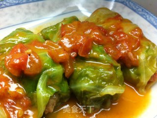 番茄包菜肉卷的做法步骤：9