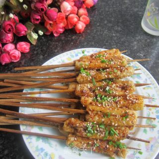 家常美味烧烤-----烤豆腐串的做法步骤：5