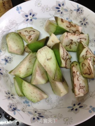 青茄子版少油地三鲜的做法步骤：3