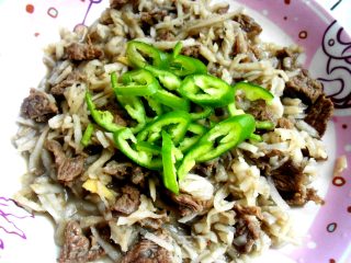 家常小炒———藕丝炒牛肉的做法步骤：5