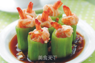 【蒜茸丝瓜鲜虾盅】夏日里需要“蒸”的美味的做法步骤：8