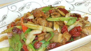 辣炒五花肉的做法步骤：7