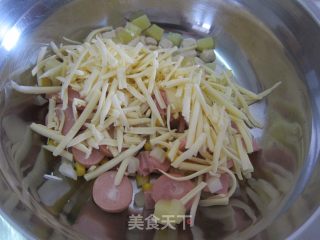 不粘锅版之【米披萨】的做法步骤：3