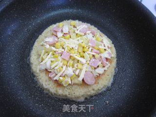 不粘锅版之【米披萨】的做法步骤：8